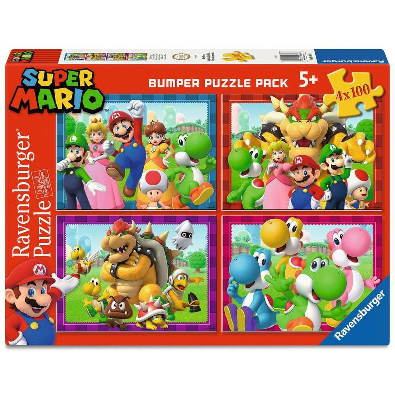 Immagine del prodotto Super Mario Puzzle confezione da 4 È l’ora di Mario! (4x100 pezzi)