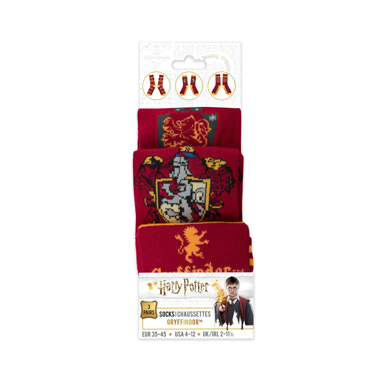 Immagine del prodotto Harry Potter Calzini set da 3 Grifondoro