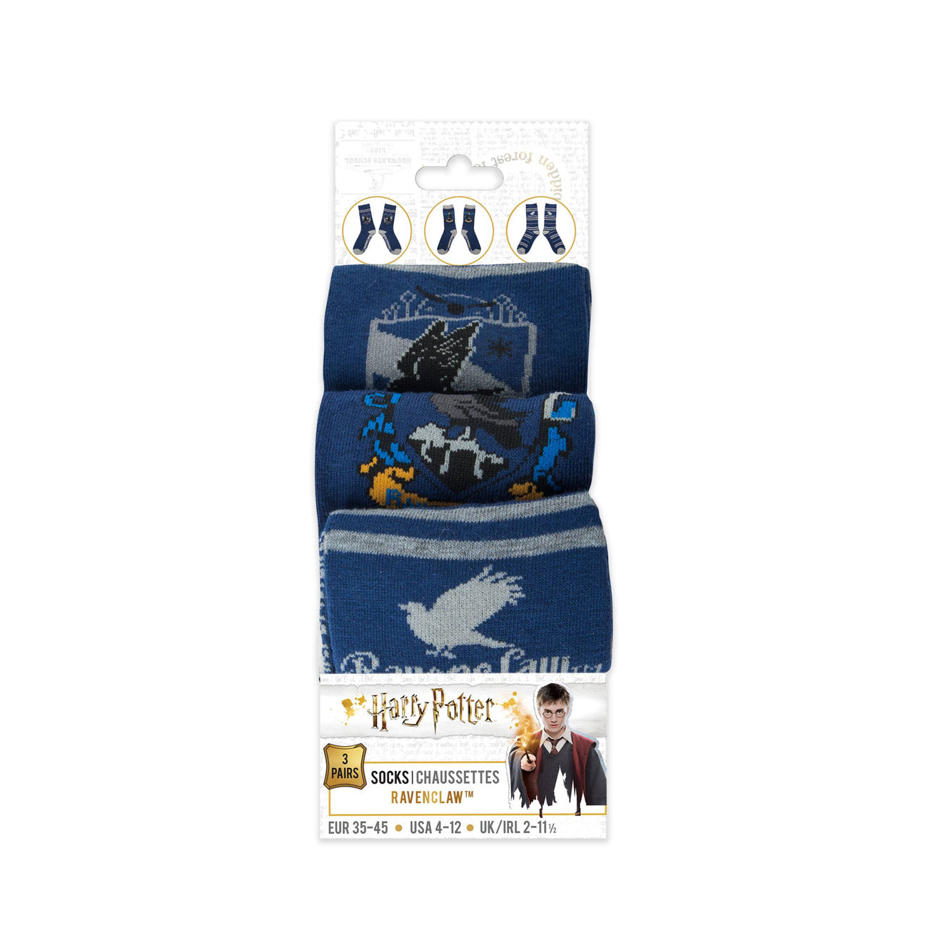 Immagine del prodotto Harry Potter Calzini Confezione da 3 Corvonero