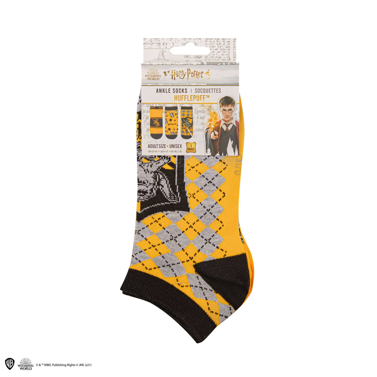Immagine del prodotto Harry Potter Calzini alla caviglia 3-pack Tassorosso