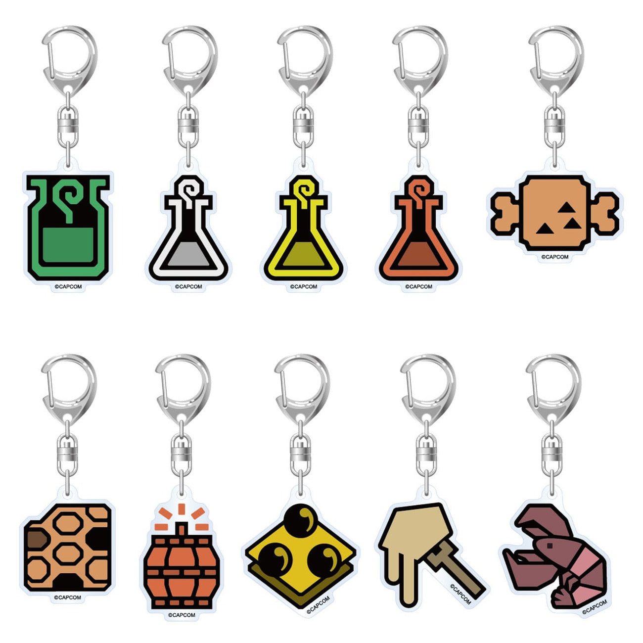 Immagine del prodotto Monster Hunter Wilds portachiavi in acrilico Item Icon 6 cm assortimento (10)