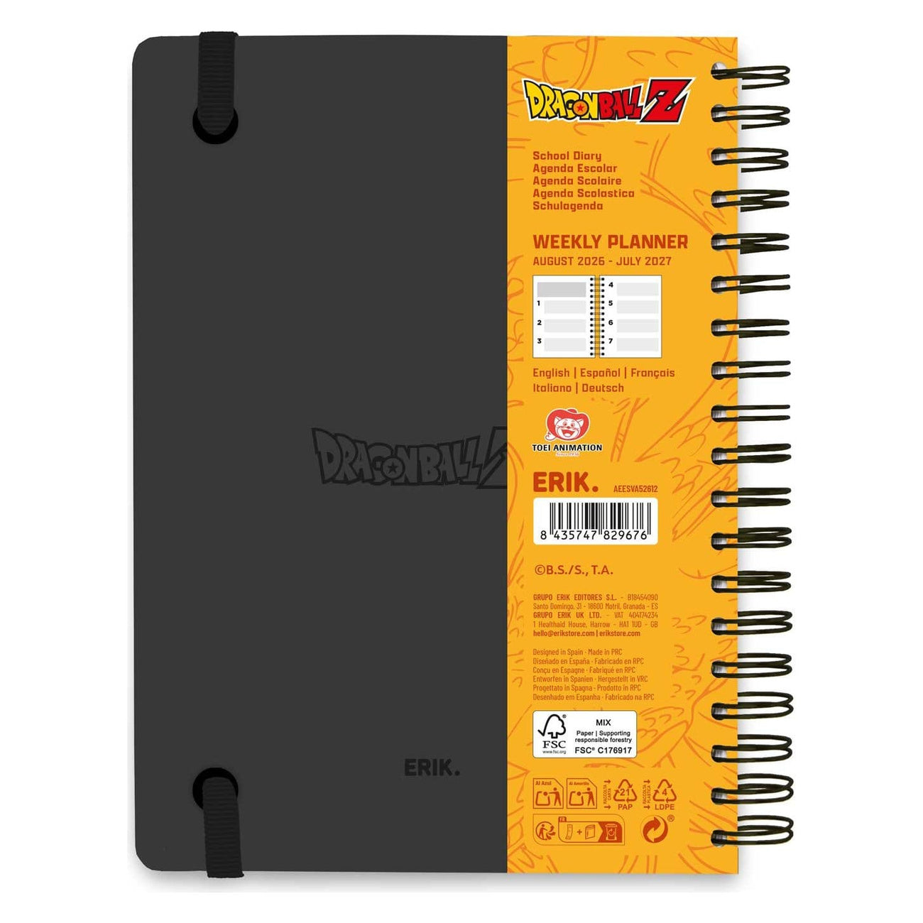 Immagine del prodotto Dragon Ball Agenda Planner Settimanale 2026/2027 A5