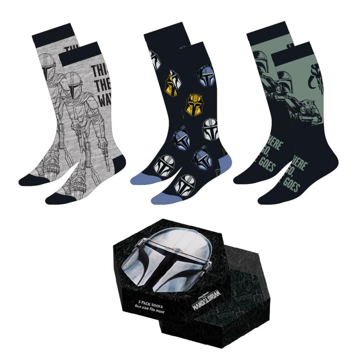 Immagine del prodotto Star Wars: The Mandalorian set di 3 paia di calzini Mandalorian 38-45