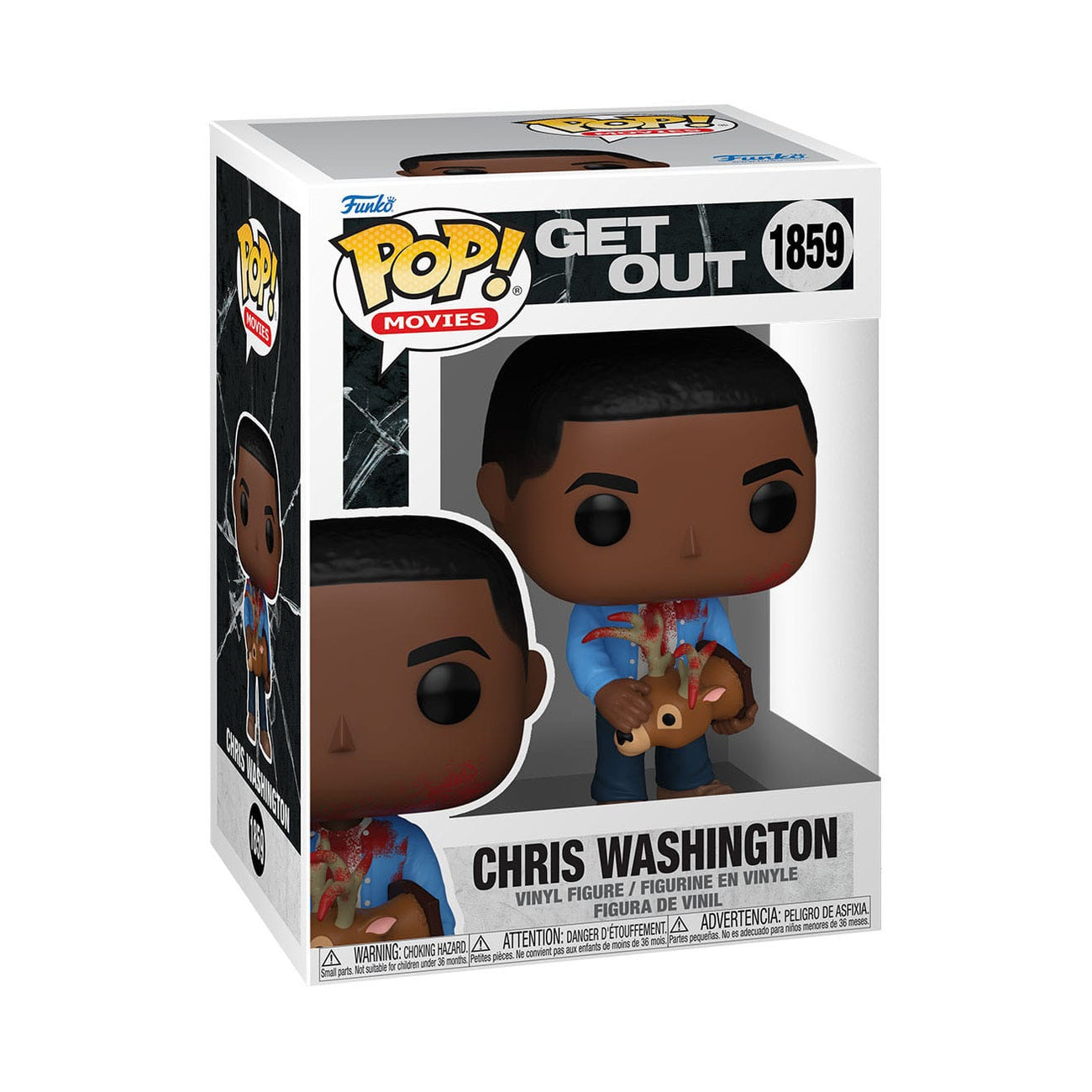 Immagine del prodotto Jordan Peele POP! Movies Figura in vinile Get Out - Chris Washington w/Deer 9 cm