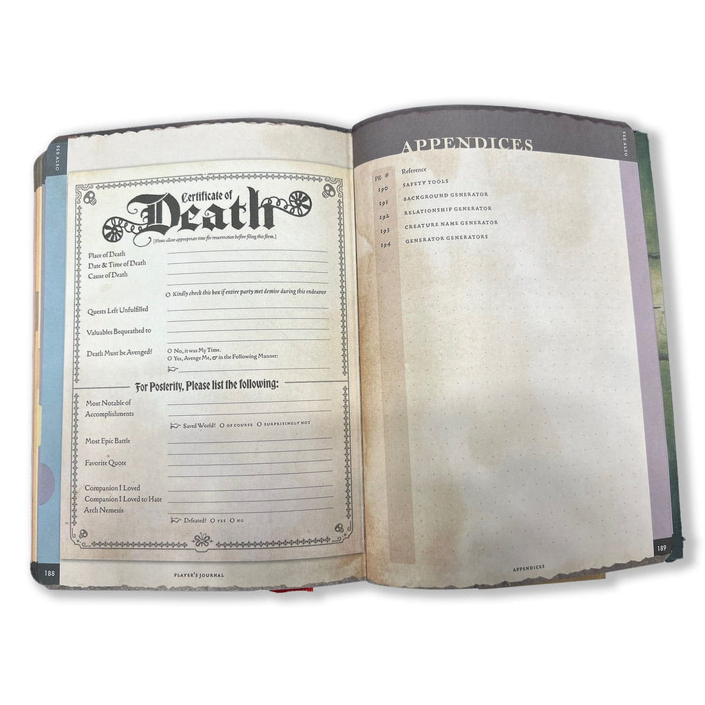 Product image Notebook A5 Player's Journal Sage Green Shield