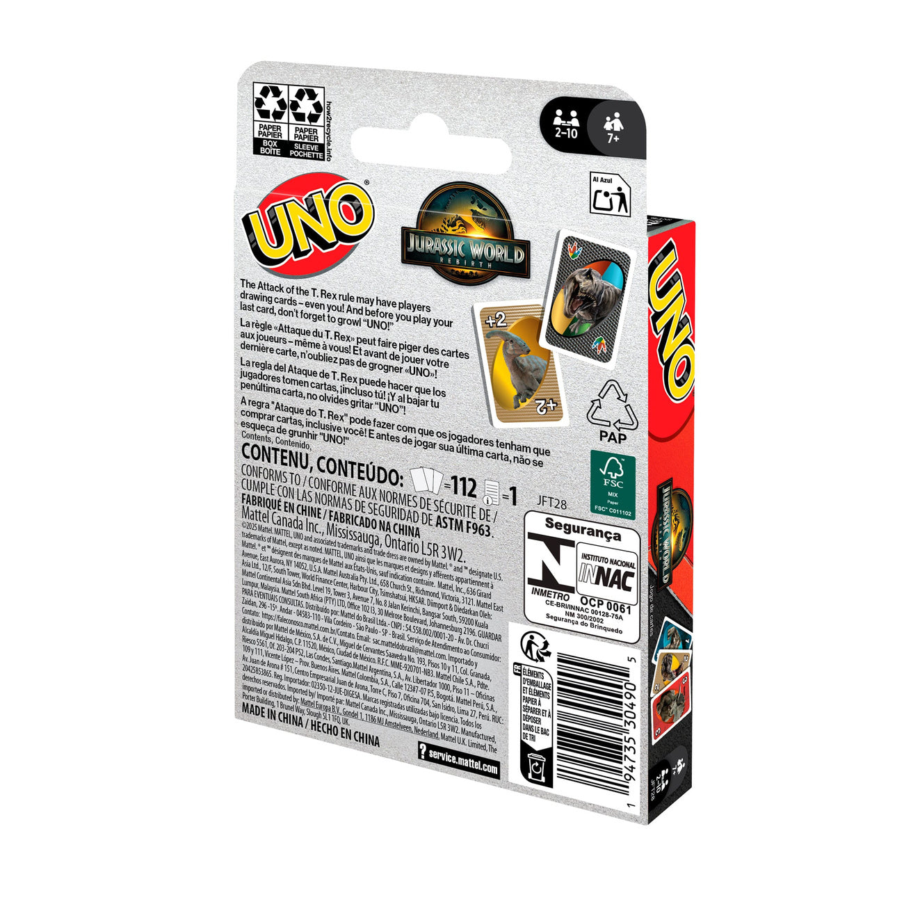 Product image Jurassic World: Rebirth UNO Card Game