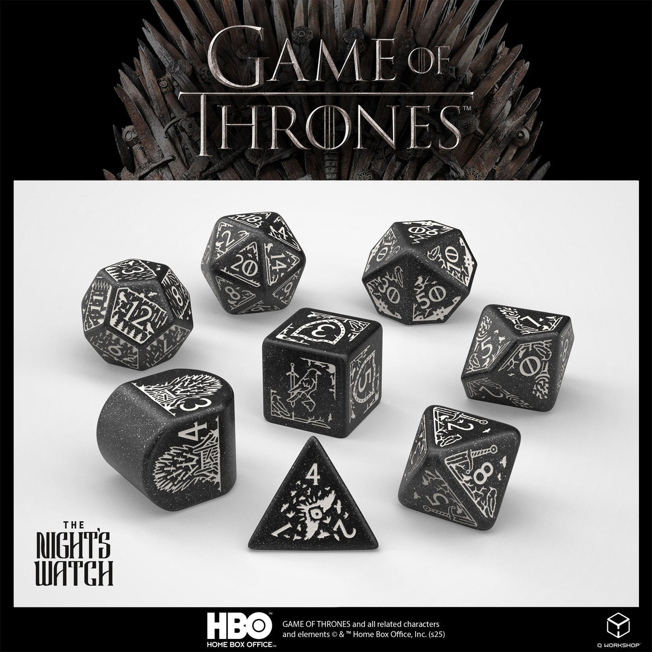 Product image Game of Thrones Dice Set Night's Watch (8)