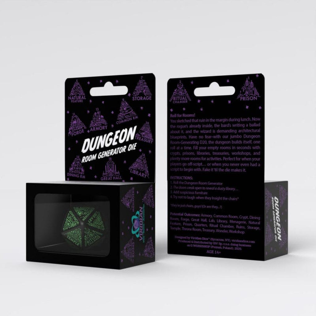Immagine del prodotto Viridian Dice Dado Jumbo Dungeon Room Generator D20