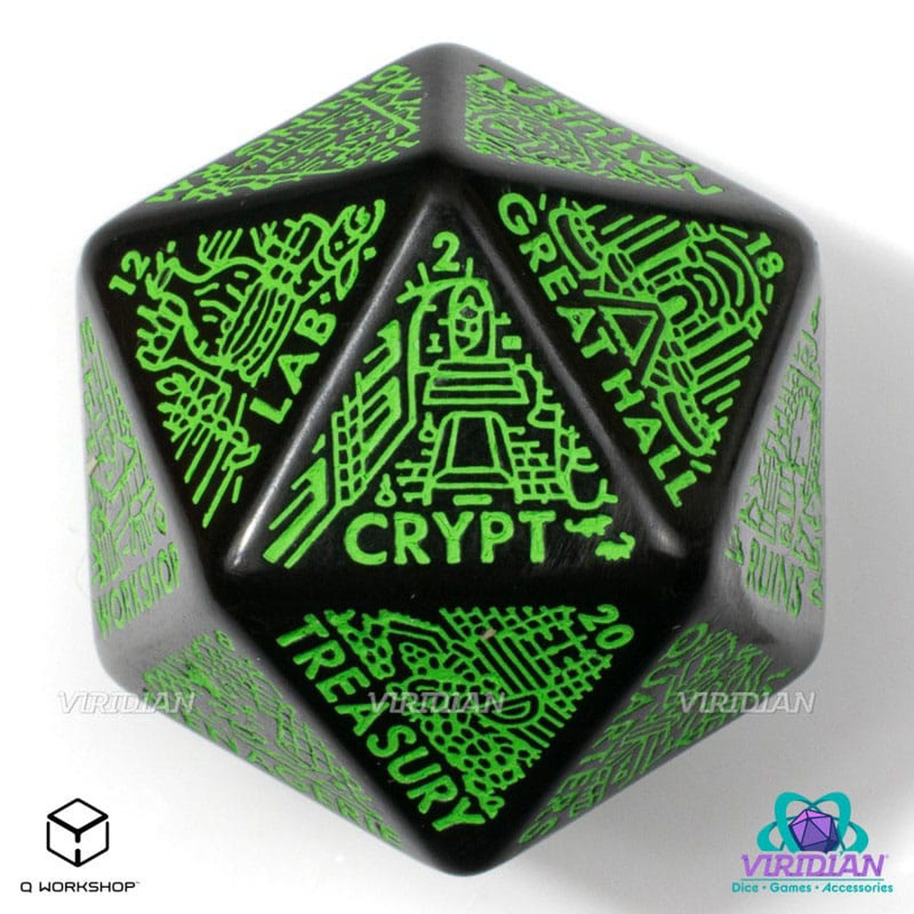 Immagine del prodotto Viridian Dice Dado Jumbo Dungeon Room Generator D20