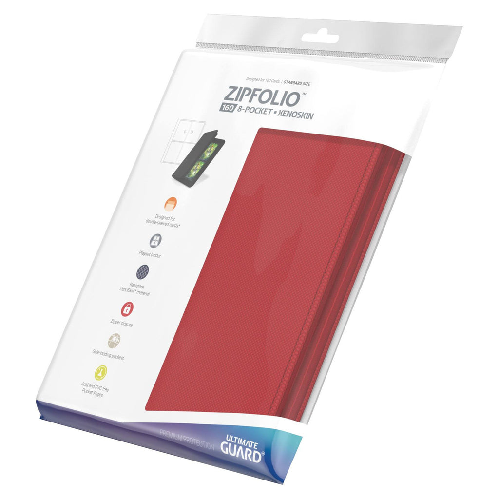 Immagine del prodotto Ultimate Guard Zipfolio 160 8-Pocket Xenoskin - Rosso