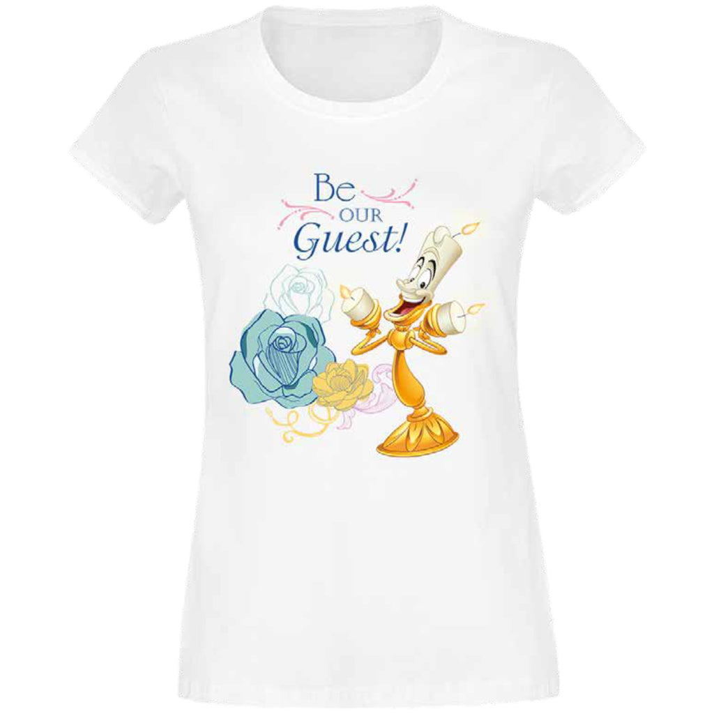 Immagine del prodotto La Bella e la Bestia - Be Our Guest T-shirt donna bianca