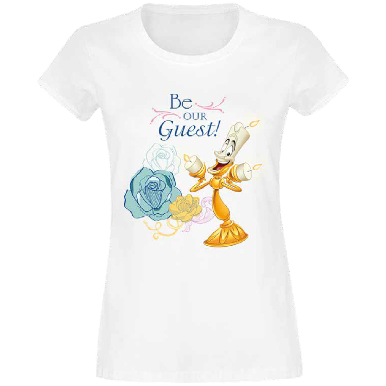 Immagine del prodotto La Bella e la Bestia - Be Our Guest T-shirt donna bianca