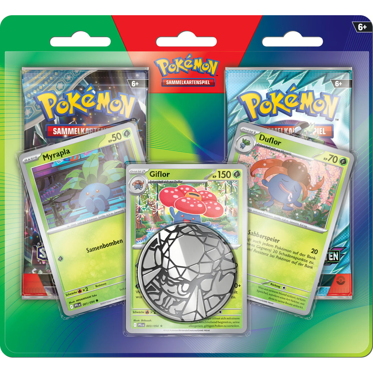 Immagine del prodotto Pokémon – Oddish, Gloom & Vileplume Bustine carte collezionabili Confezione da 2 con moneta