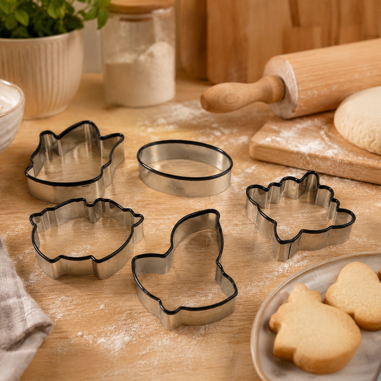 Immagine del prodotto Il Signore degli Anelli - Set di 5 stampi per biscotti con simboli in sacchetto di stoffa