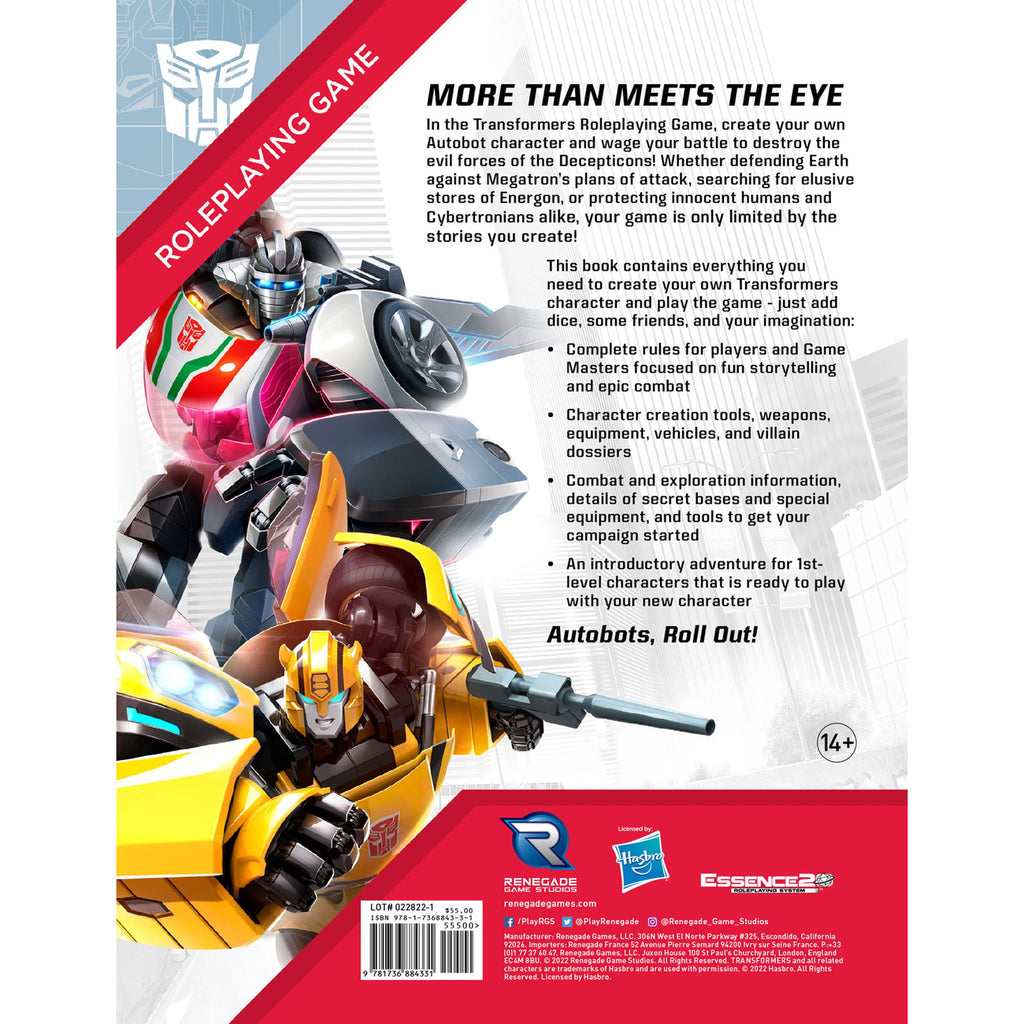 Immagine del prodotto Transformers GdR Manuale base *Versione inglese*