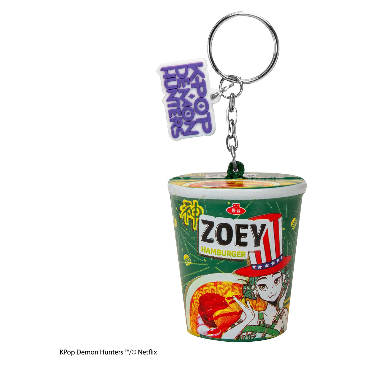 Immagine del prodotto Portachiavi squishy KPop Demon Hunters Zoey Hamburger