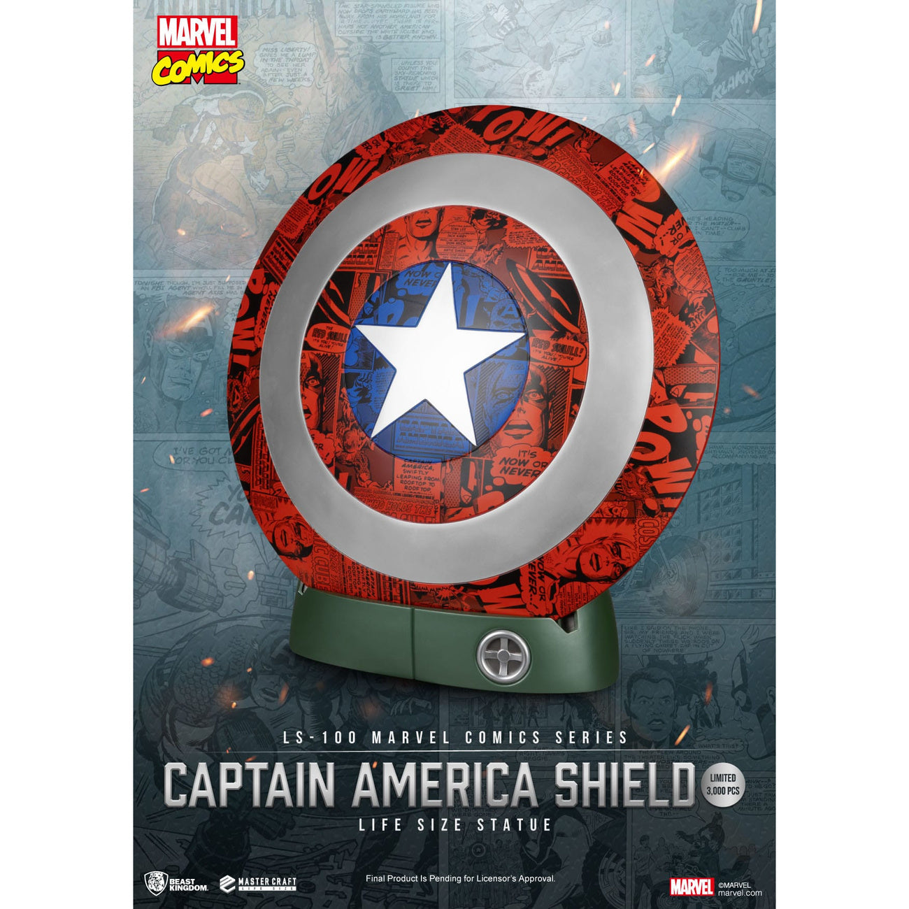 Immagine del prodotto Marvel Comics Statua Scudo di Captain America in PVC a Grandezza Naturale