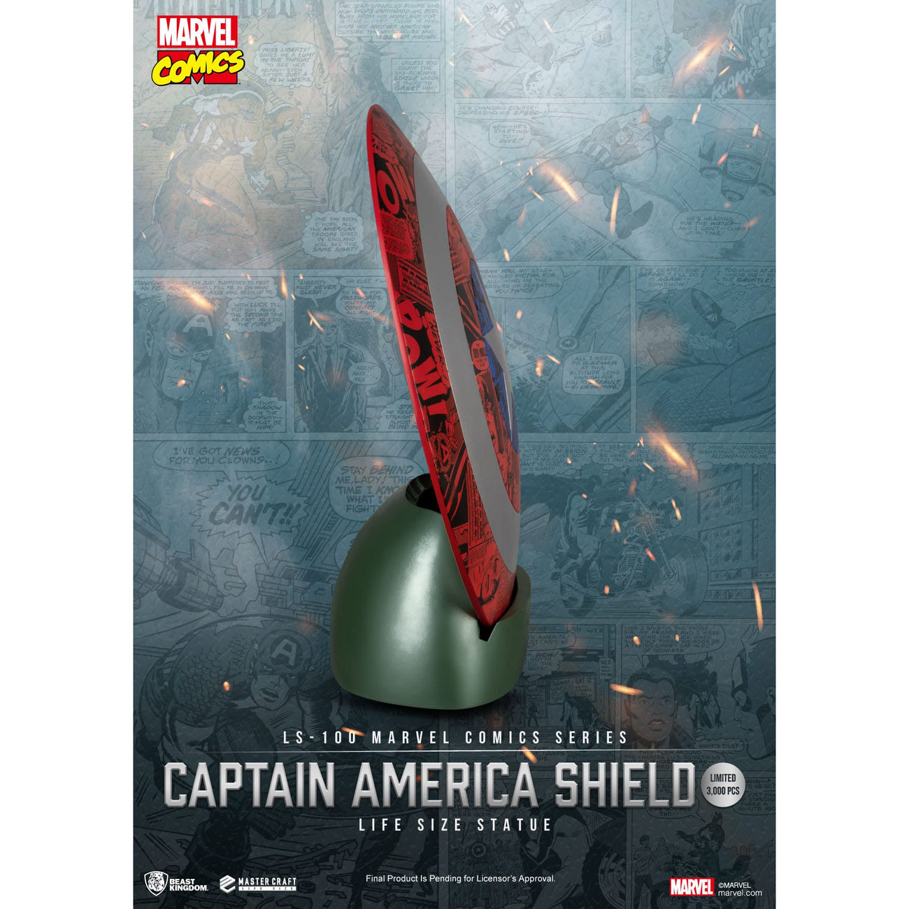 Immagine del prodotto Marvel Comics Statua Scudo di Captain America in PVC a Grandezza Naturale