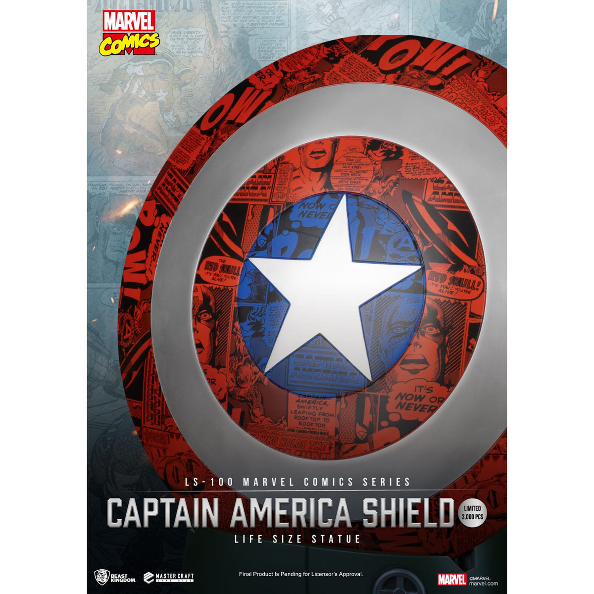 Immagine del prodotto Marvel Comics Statua Scudo di Captain America in PVC a Grandezza Naturale
