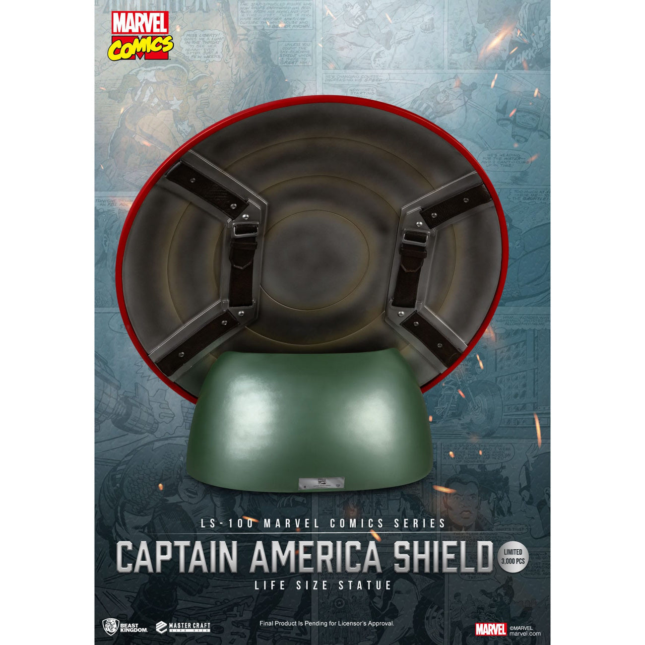 Immagine del prodotto Marvel Comics Statua Scudo di Captain America in PVC a Grandezza Naturale