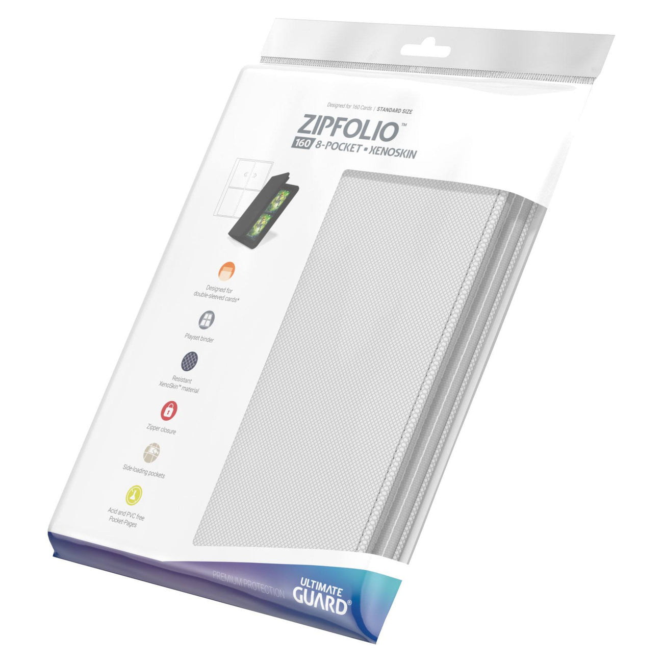 Immagine del prodotto Ultimate Guard Zipfolio 160 8-Pocket Xenoskin - Bianco