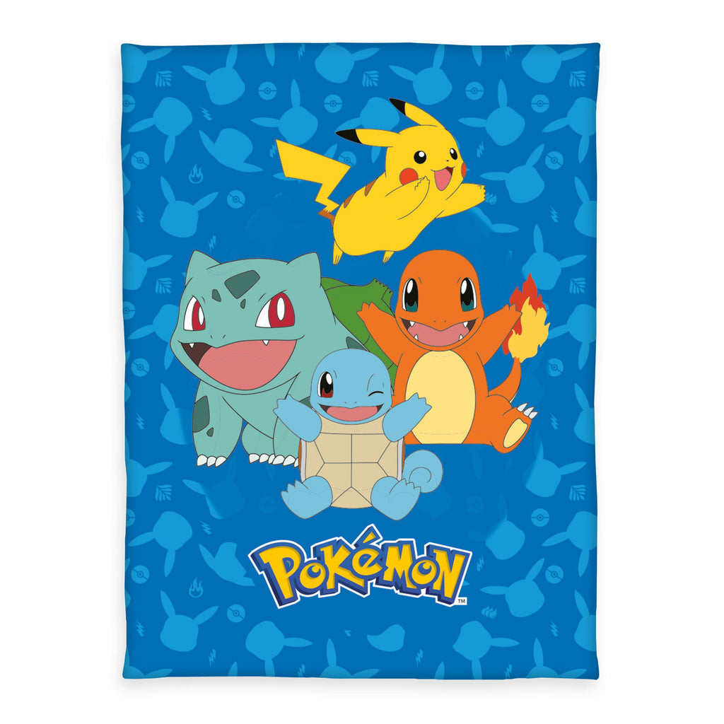 Immagine del prodotto Coperta in pile di flanella Pokémon Starter Pokémon 130 x 160 cm