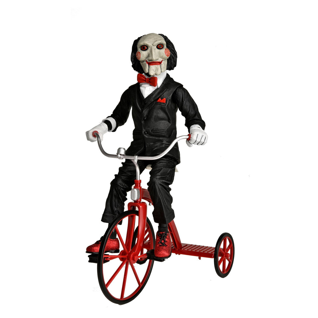 Immagine del prodotto Action figure Saw con suoni Billy con triciclo 30 cm