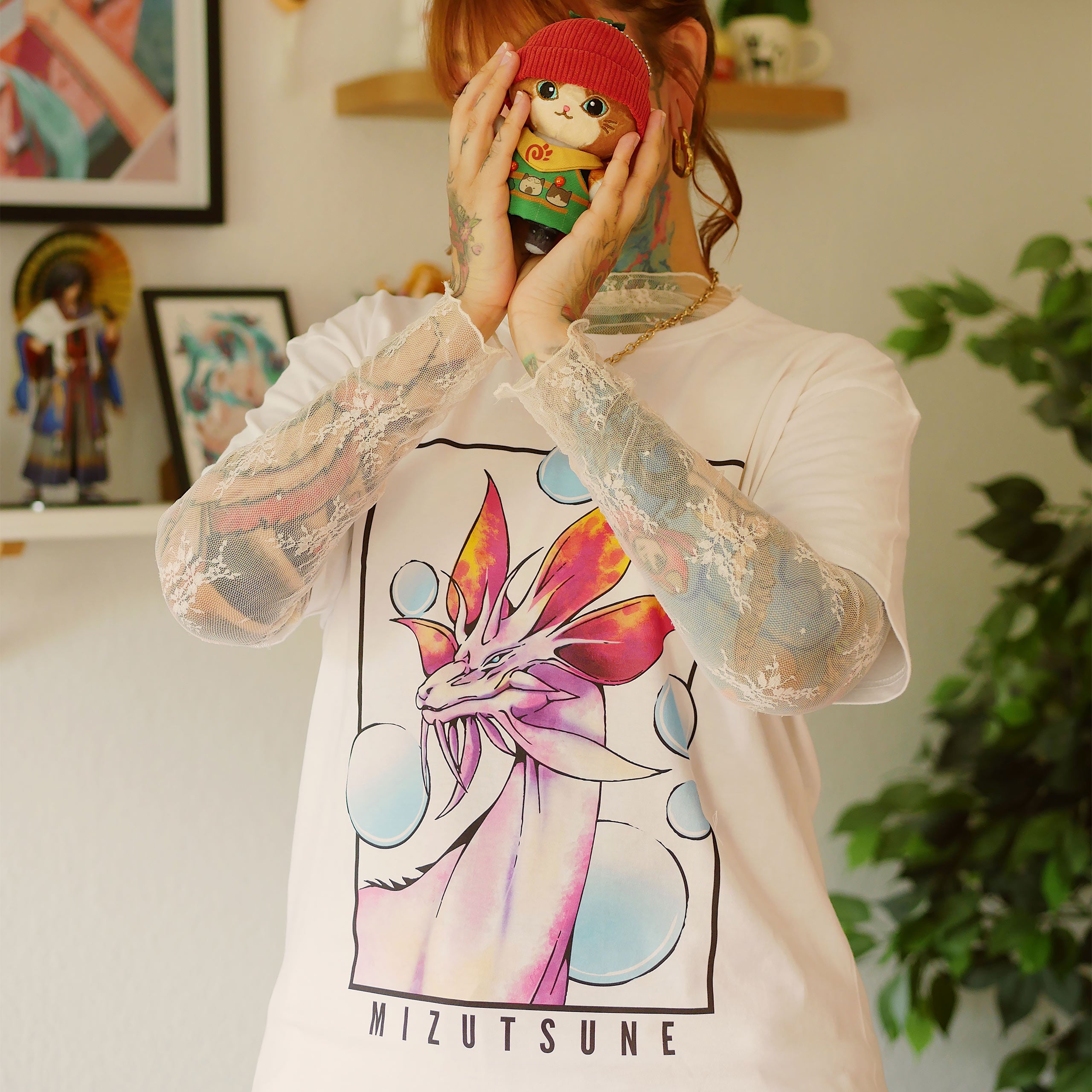 Immagine del prodotto T-shirt Mizutsune bianca Limited Edition per fan di Monster Hunter