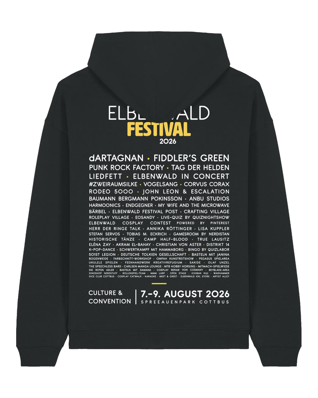 Immagine del prodotto Elbenwald Festival 2026 - Felpa con cappuccio Line-Up