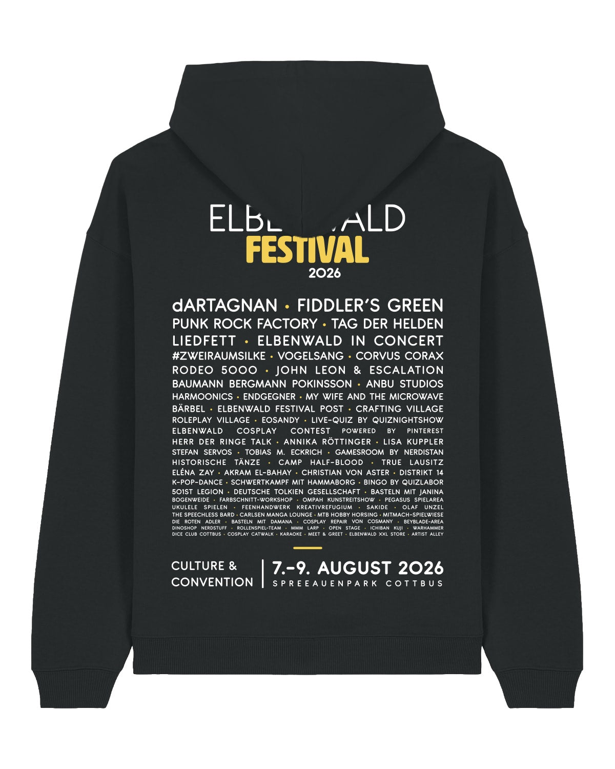Immagine del prodotto Elbenwald Festival 2026 - Felpa con cappuccio Line-Up