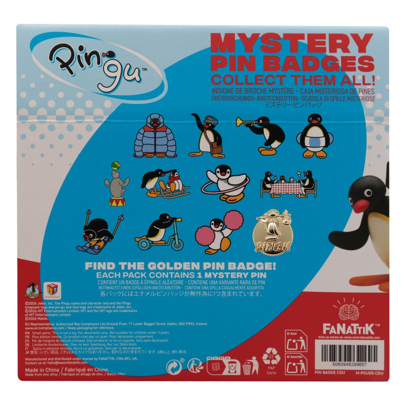 Immagine del prodotto Pingu - Espositore con 12 pin misteriosi