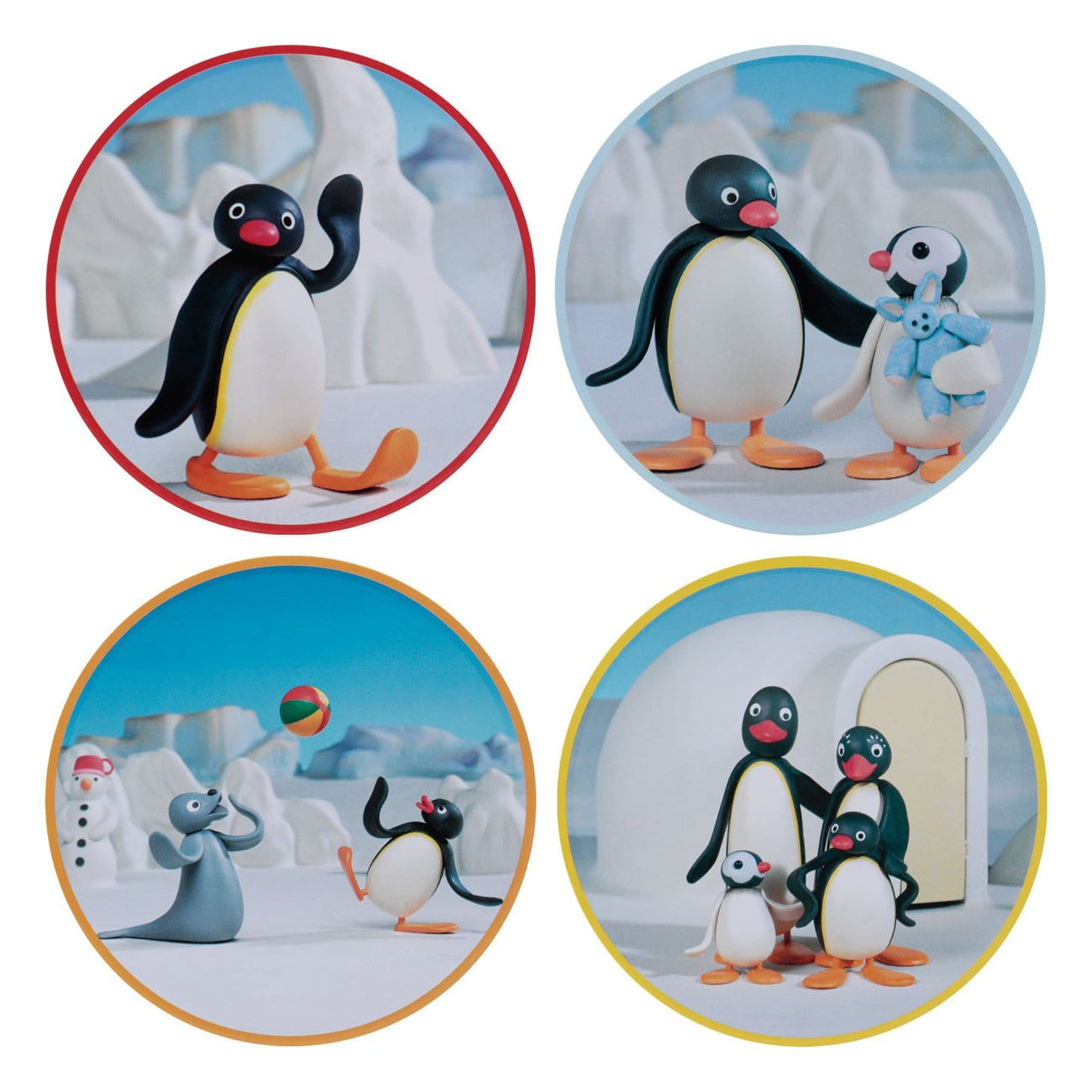 Immagine del prodotto Pingu - Family Set di 4 sottobicchieri
