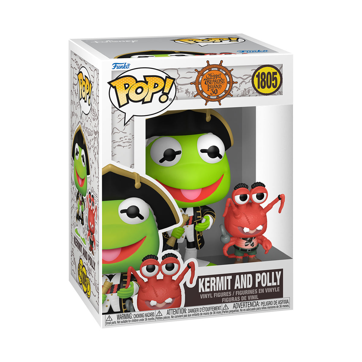 Immagine del prodotto Muppets: L'isola del tesoro - Set di figure Funko Pop Kermit e Polly
