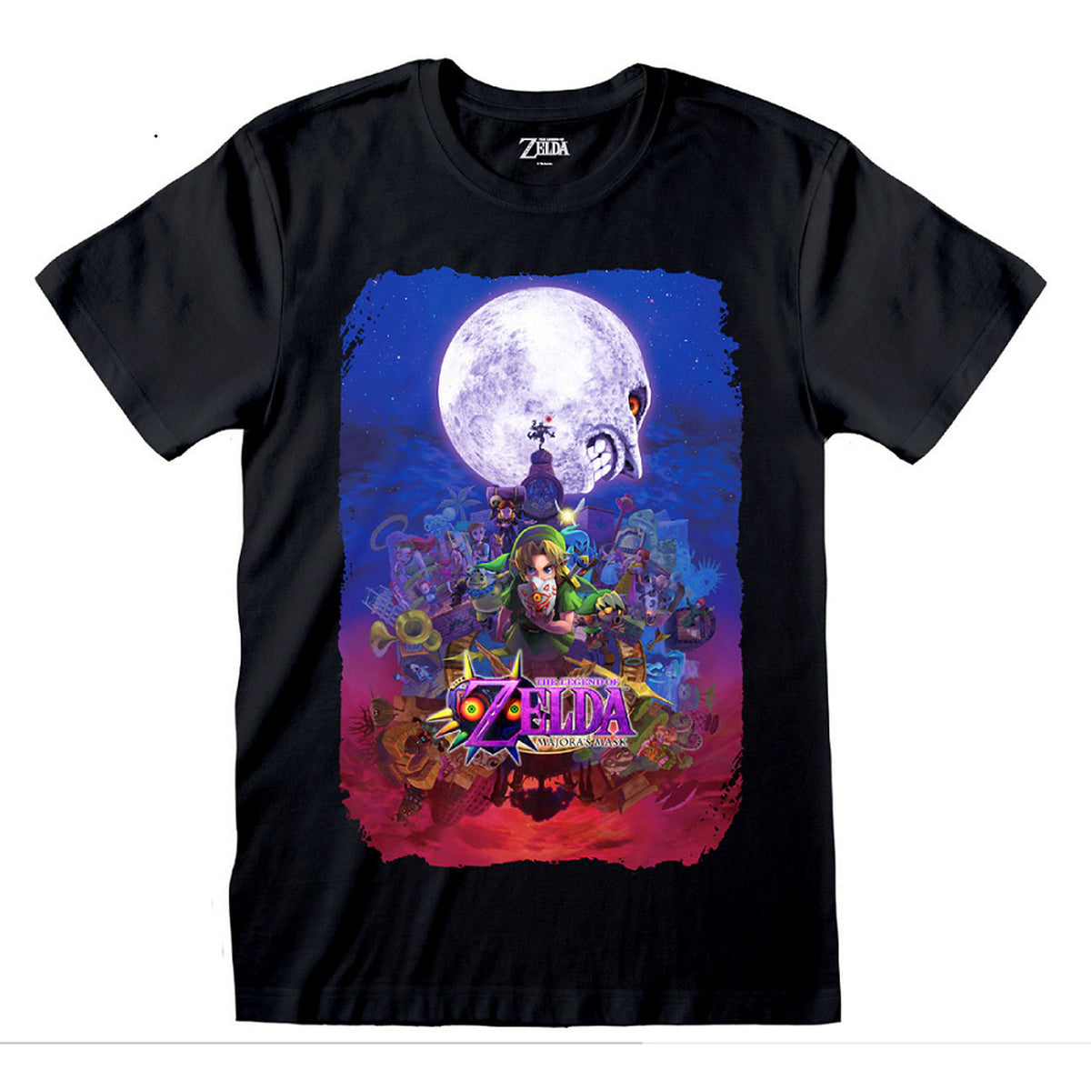 Immagine del prodotto Zelda - T-shirt poster di Link nera