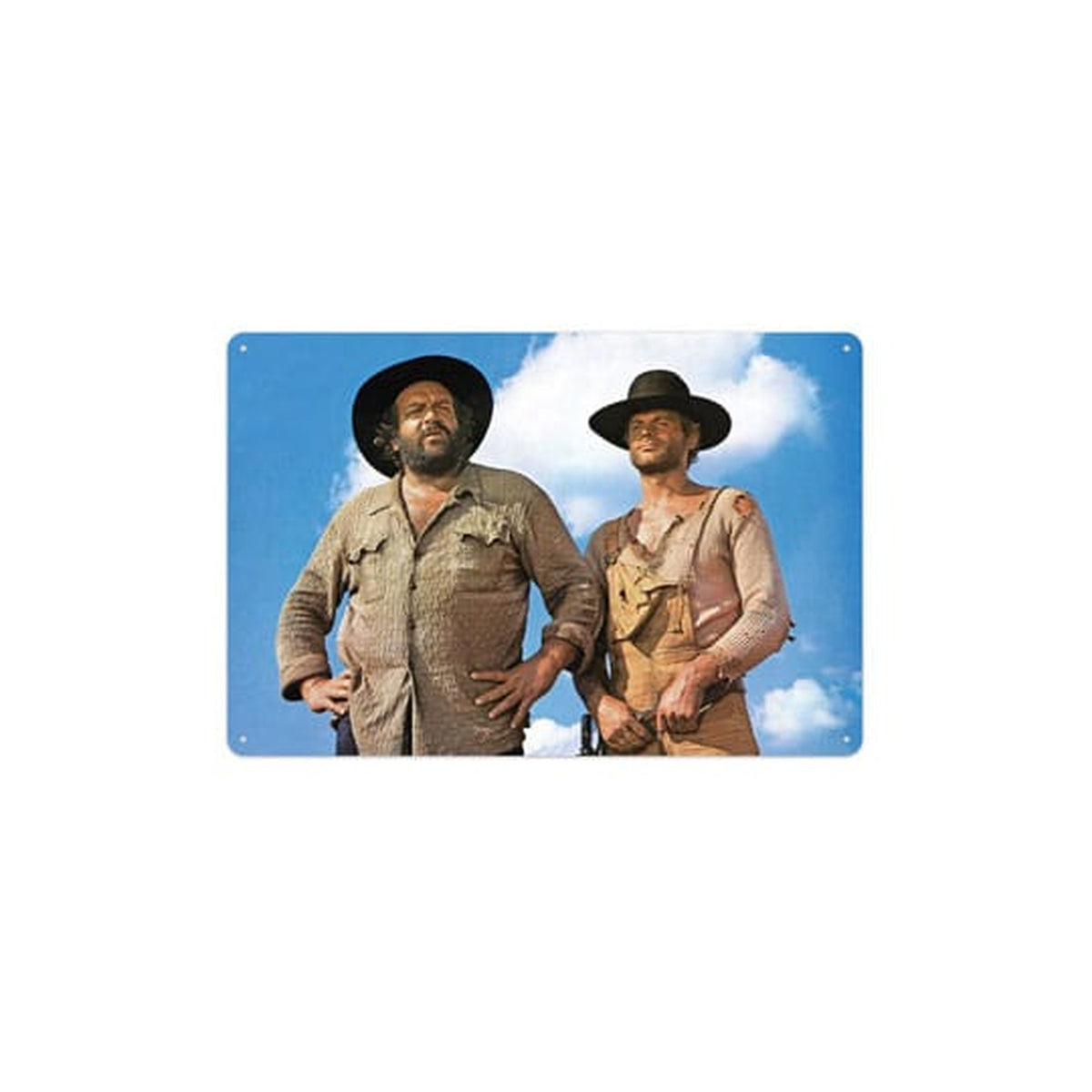 Immagine del prodotto Targa in metallo Bud Spencer & Terence Hill Cielo blu 20 x