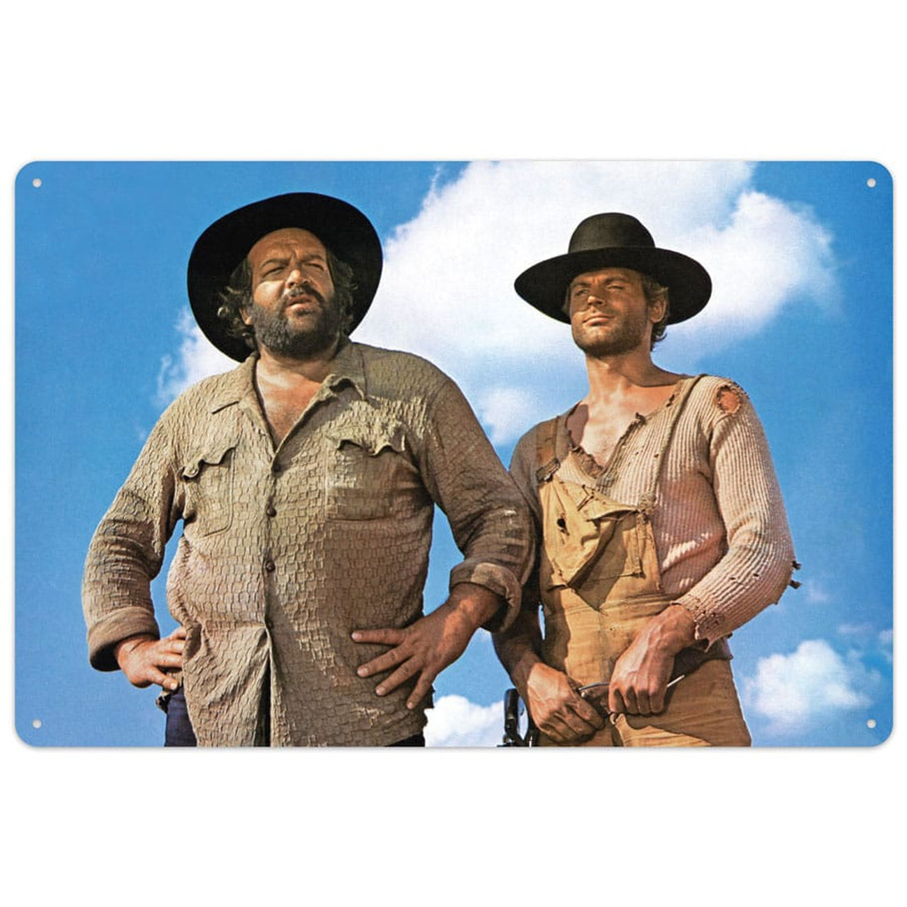 Immagine del prodotto Targa in metallo Bud Spencer & Terence Hill Cielo blu 20 x