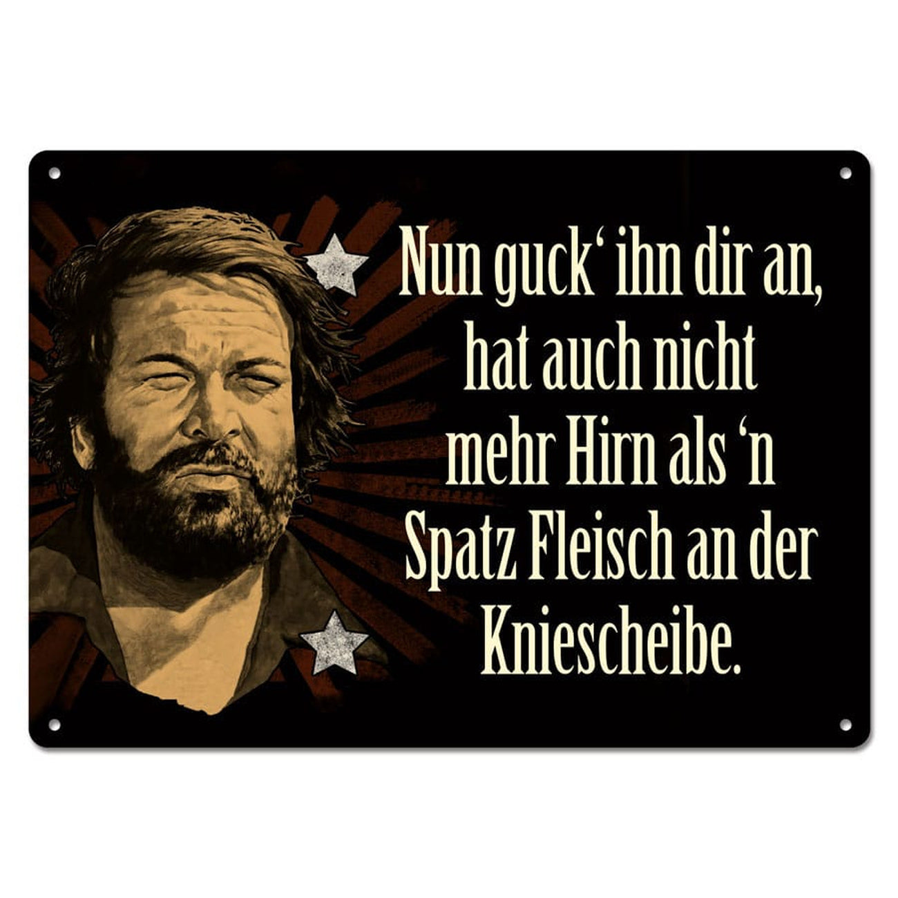 Immagine del prodotto Targa in metallo Bud Spencer Guardalo un po',... 10 x 15 cm