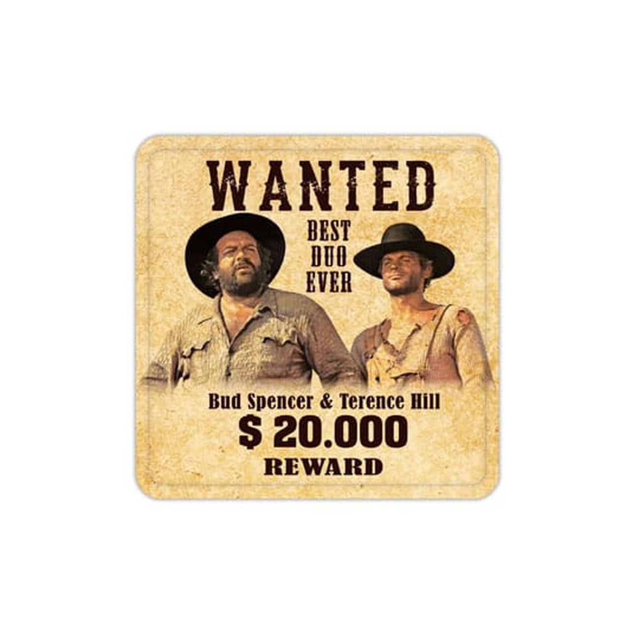 Immagine del prodotto Bud Spencer & Terence Hill Sottobicchieri in metallo Wanted - Set da 10