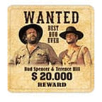 Immagine del prodotto Bud Spencer & Terence Hill Sottobicchieri in metallo Wanted - Set da 10