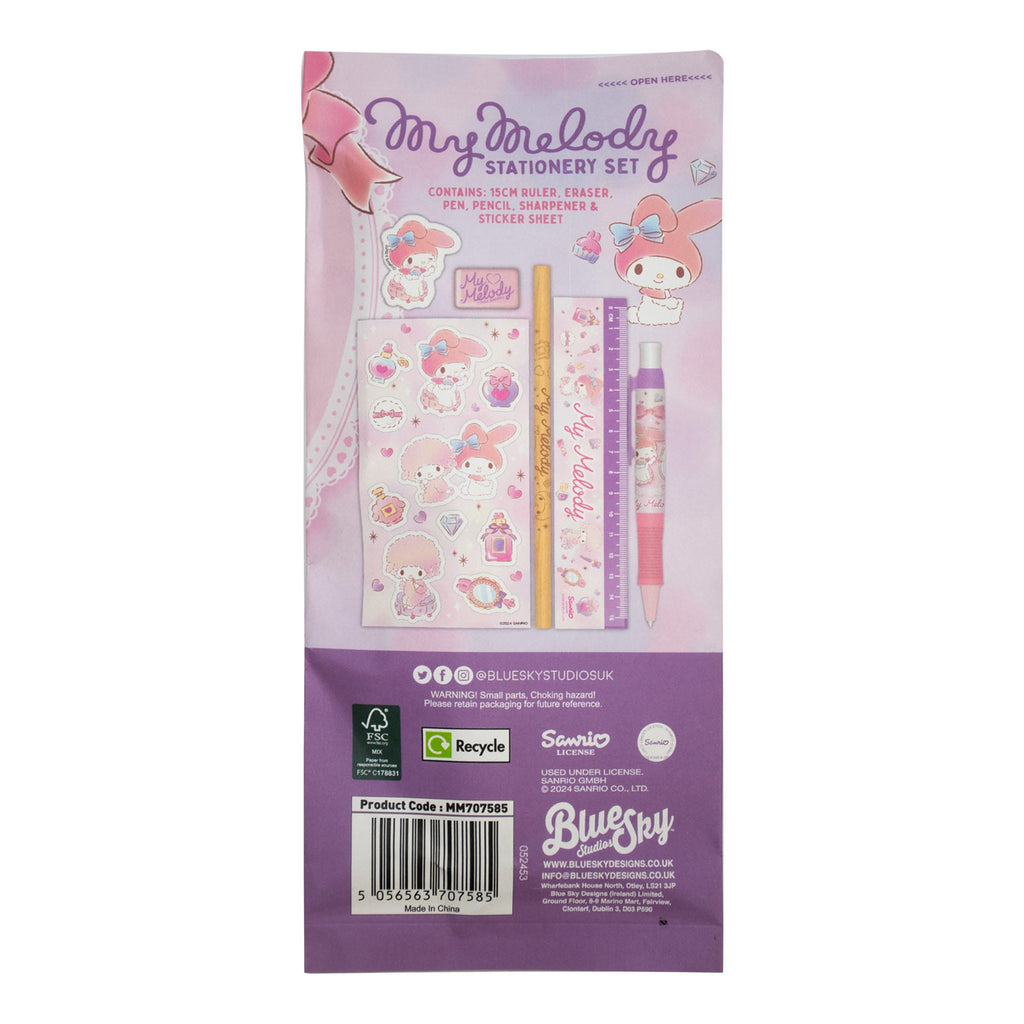 Immagine del prodotto Set di cancelleria Sanrio My Melody da 6 pezzi