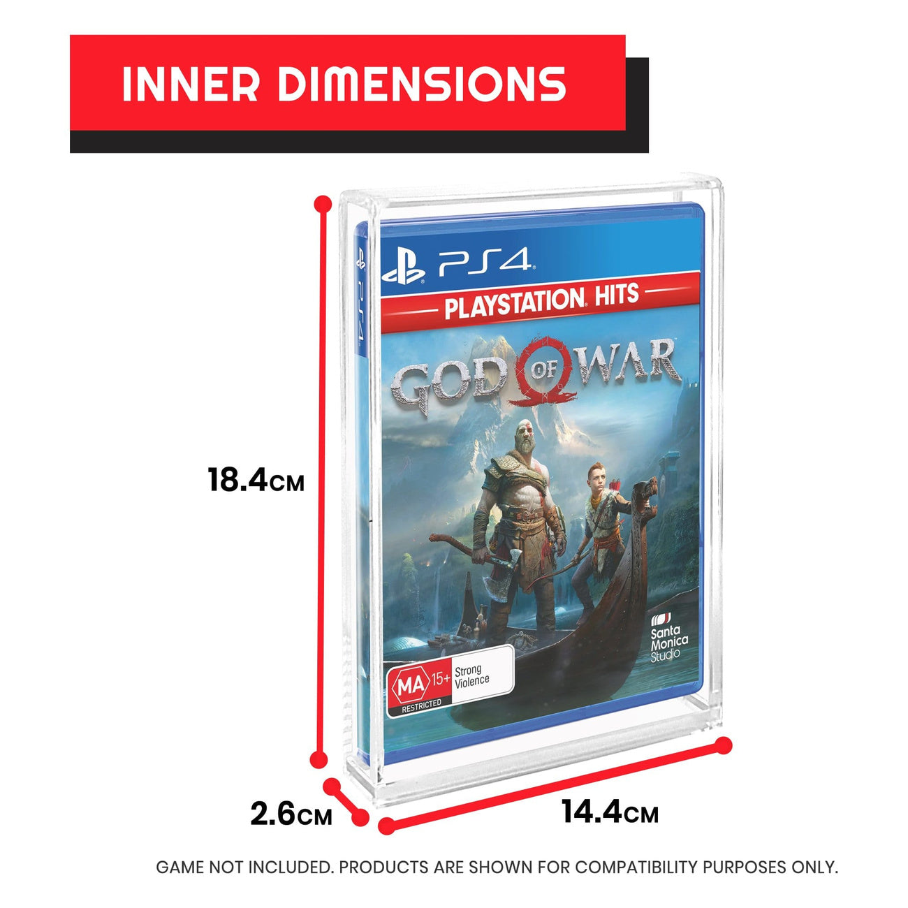 Immagine del prodotto Confezione da 2 custodie in acrilico per PS3/PS4/Blu-ray/Xbox One