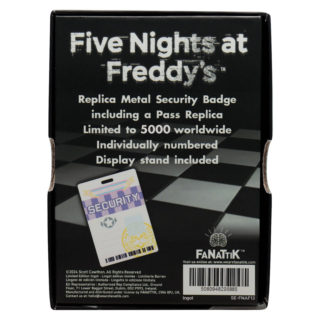 Immagine del prodotto Replica badge di sicurezza Five Nights at Freddy's Antique Brass
