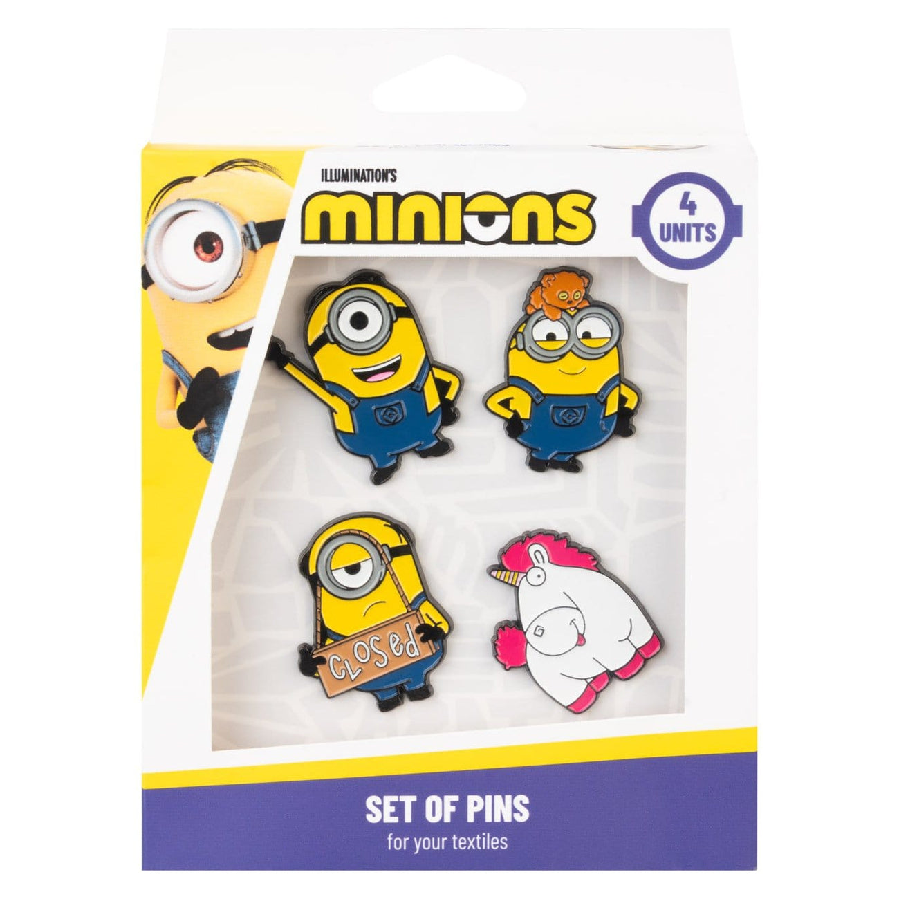 Immagine del prodotto Set da 4 spille Minions