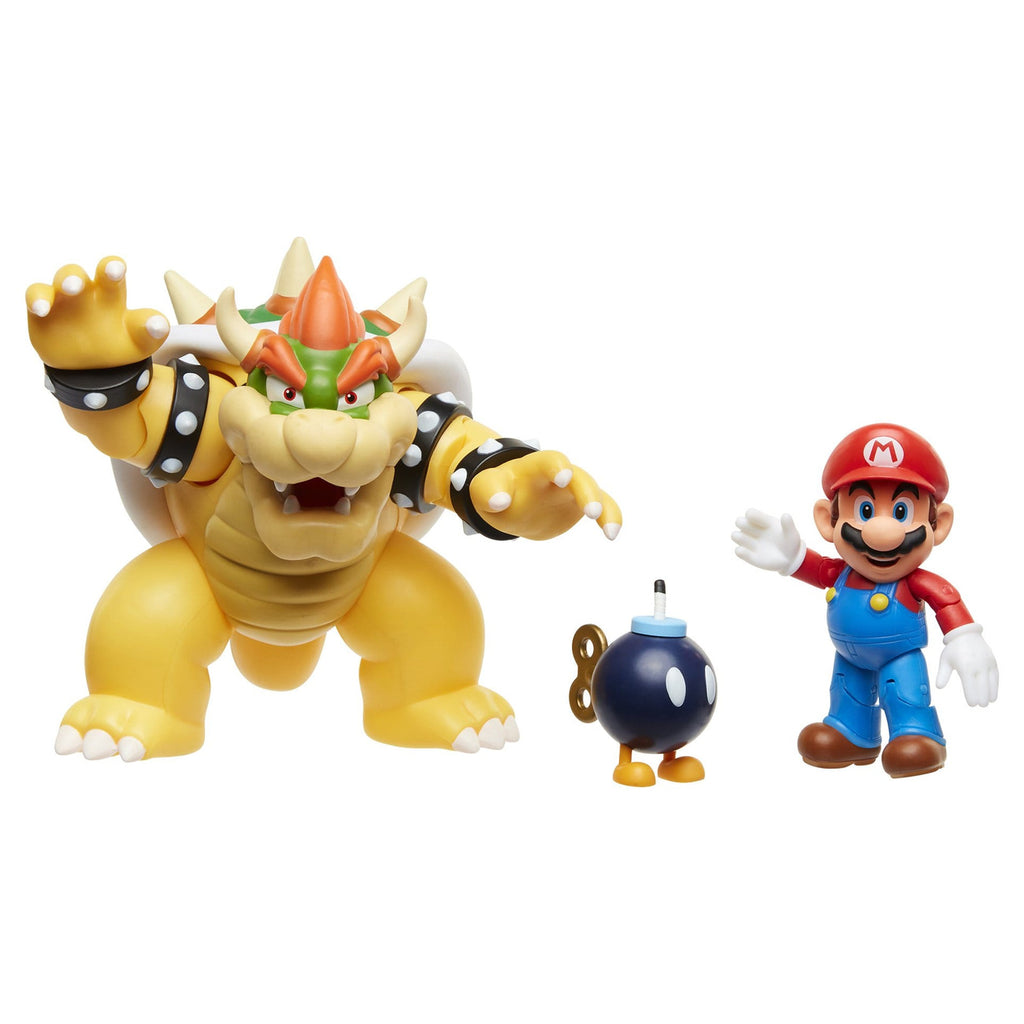 Immagine del prodotto World of Nintendo Action figure set da 3 Mario vs. Bowser