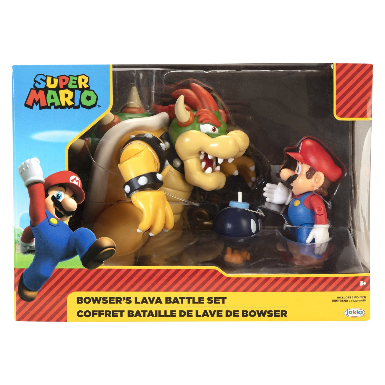 Immagine del prodotto World of Nintendo Action figure set da 3 Mario vs. Bowser