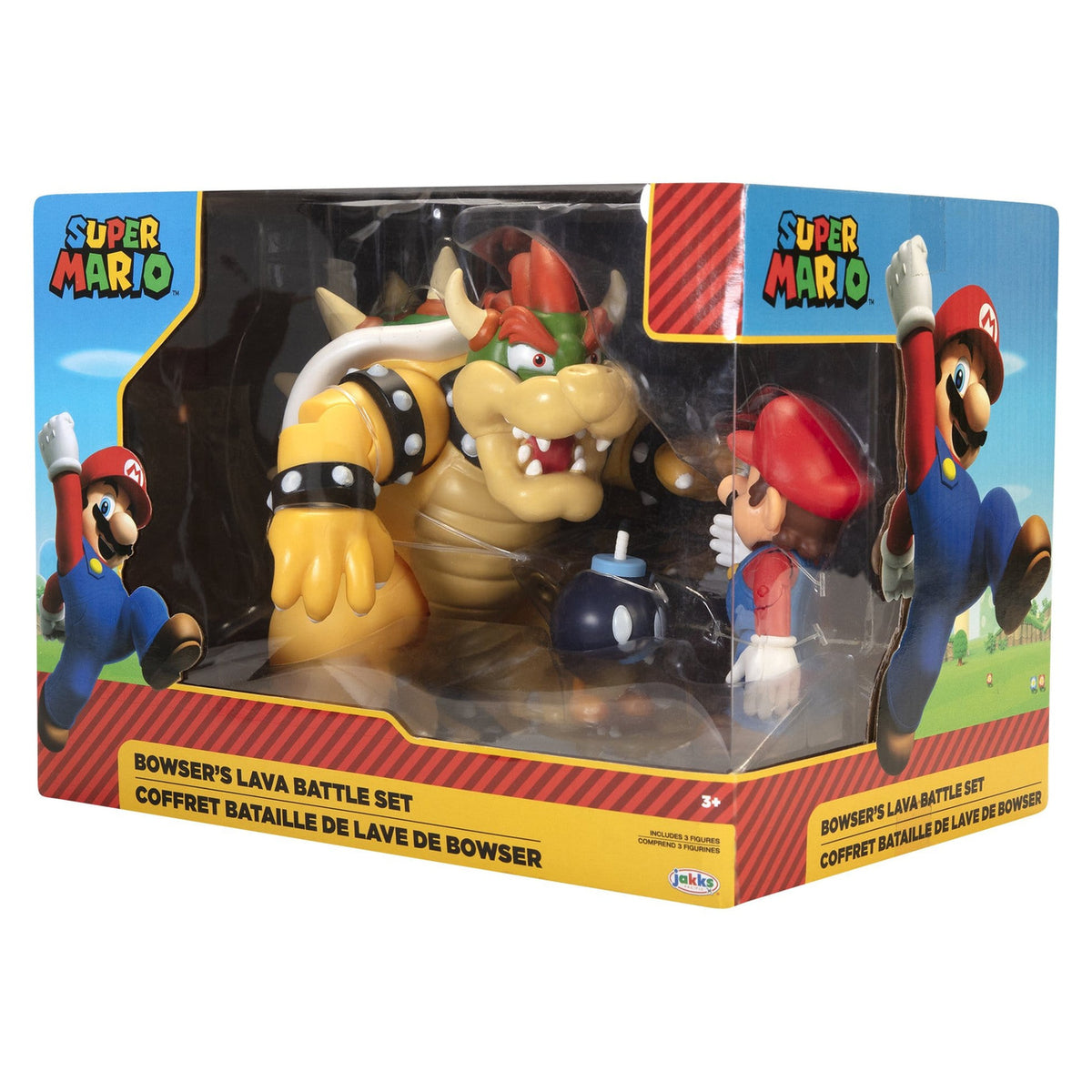Immagine del prodotto World of Nintendo Action figure set da 3 Mario vs. Bowser