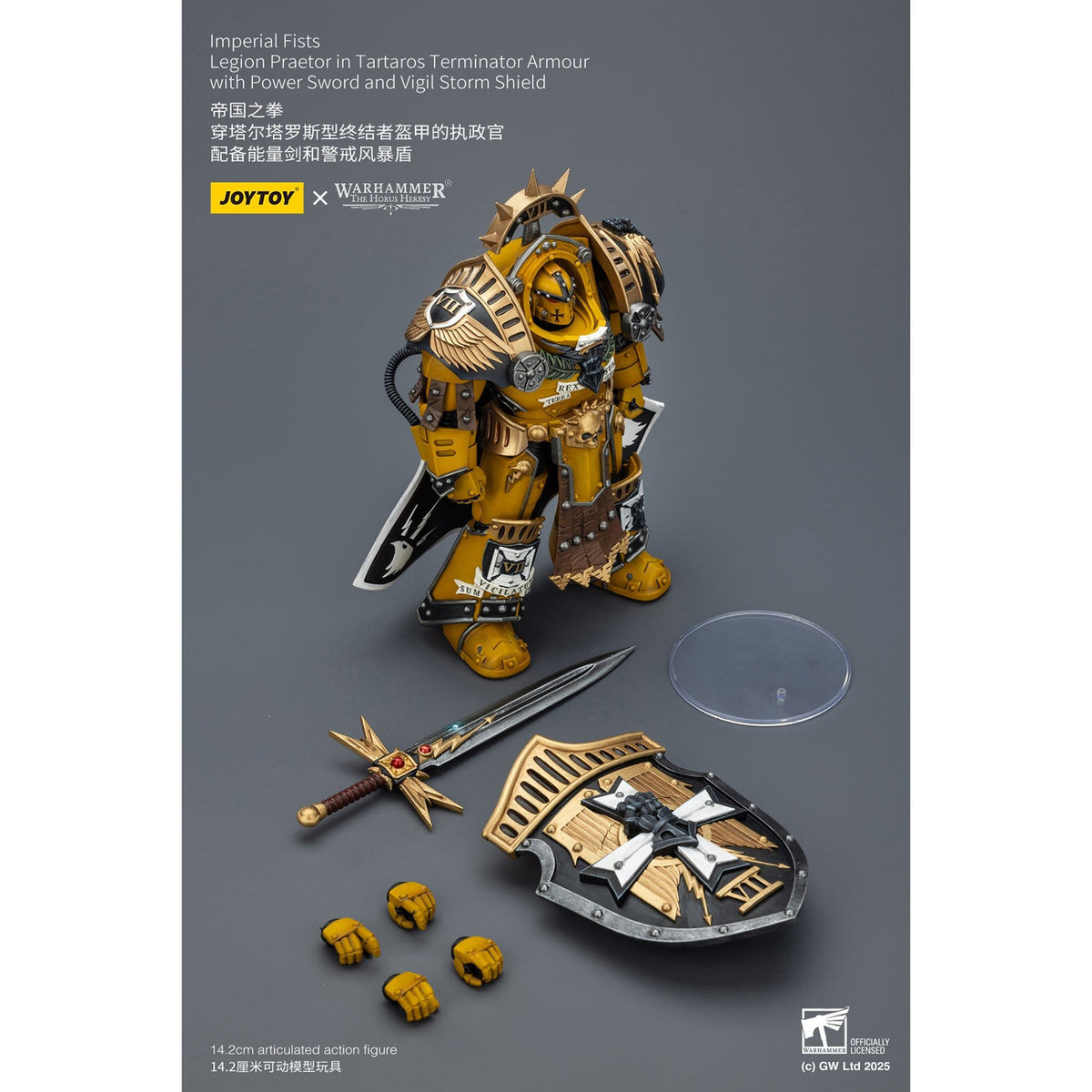 Product image Warhammer Imperial Fists Legion Praetor Action Figure in Tartaros Terminator Armour