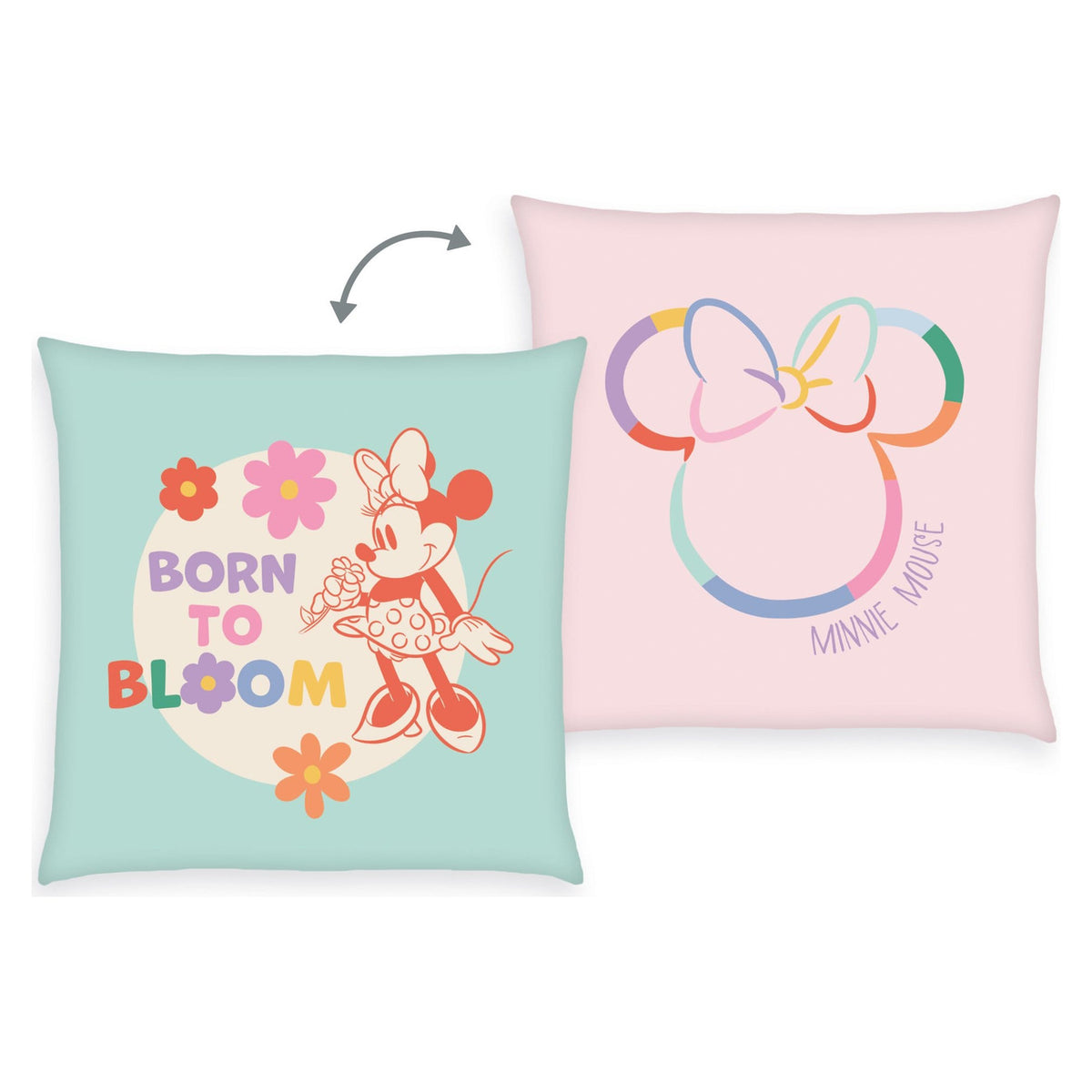 Produktbild Disney Soft Velboa Kissen Minnie Mouse Born to Bloom 40 x