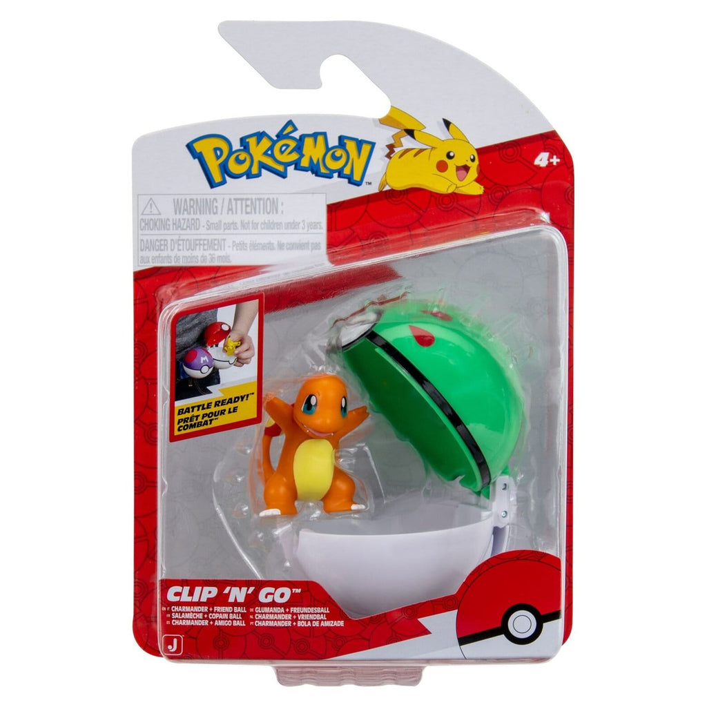 Produktbild Pokémon Clip 'n' Go Actionfigur Glumanda & Freundesball