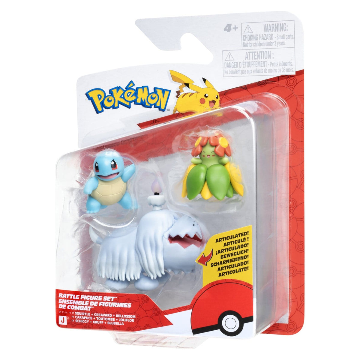 Produktbild Pokémon Battle Figure Actionfiguren 3er-Pack Schiggy, Gruff